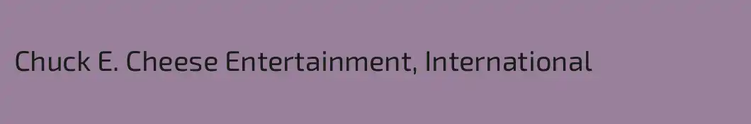 Chuck E. Cheese Entertainment, International